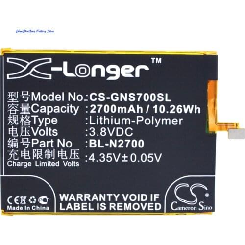 Cameron Sino 2700mAh Battery BL-N2700 for GIONEE Elife S7, GN9006, for KAZAM Tornado 552L, Tornado 552L Dual SIM LTE