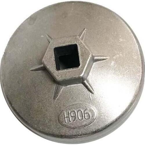 Aluminum 1/2 Square Drive 84mm 18 Flutes End Cap Oil Filter Wrench Auto Socket Remover Tool 906 for Peugeot Renault Citroen