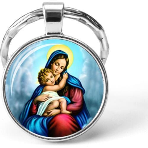 2019 Hot Sale Christian Jesus Key Chains Pendant Women Bag Charm Keychain Men Car Keyrings Holder Fashion Jewelry Accessories