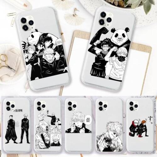Jujutsu Kaisen Phone Case Transparent soft For iphone 5 5s 5c se 6 6s 7 8 11 12 plus mini x xs xr pro max