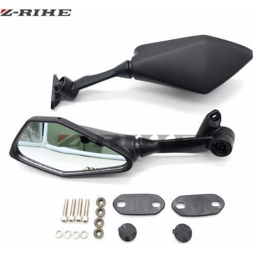 Black Universal Motorcycle Mirrors motorbike Rearview side Mirror For YAMAHA YZF R1 R6 R3 mt07 Kawasaki ER6F ER6N ER 6N 6F Z800