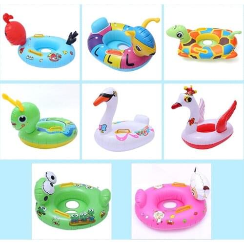Summer Must-haves Outdoor Swimming Pool baby Seat Float Inflatable Lovely Animal Mattress Swimming Float Toys For Children