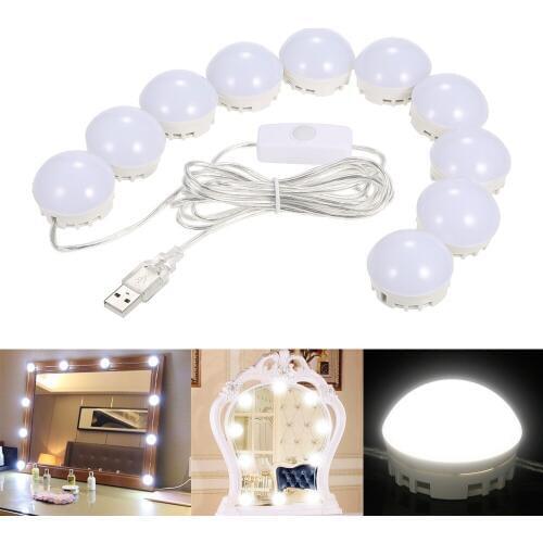 DIY Comestic Make up Lamp Dimmable 5 Levels Brightness Adjustable for Dressing Table Room Salon