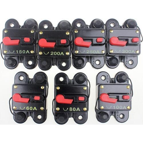 12-24V DC Home Solar System Waterproof Circuit Breaker Reset Fuse Inverter 60A 80A 100A 150A 200A 250A 300A