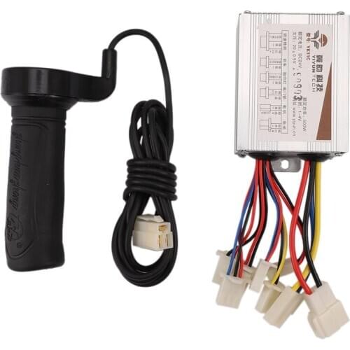 Hot AD-24V 500W DC Electric Bike Motor Brushed Controller Box with Brush Controller Long Line Turn Handlebar for Electric Bicycl