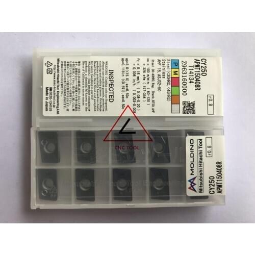 APMT 150408 R CY250 10pcs Hitachi high cutting performance CNC indexable inserts