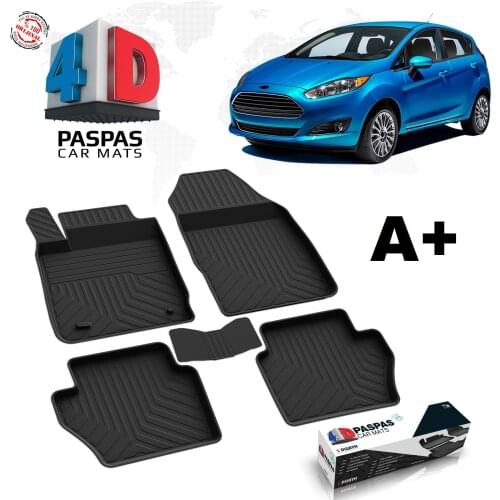 FOR FORD FİESTA BRAND CAR 4D BLACK COLOR MAT RUBBER SLIP-RESISTANT SYNTHETIC ACCESSORY INDOOR 2015 2016 2017 YEAR MODEL NEW SEASON