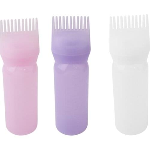 120ML Hair Dyeing Treatment Oil Cream Shampoo Bottle With Comb Salon Oil Coloring Applicator Hair Styling Tool Dispensing