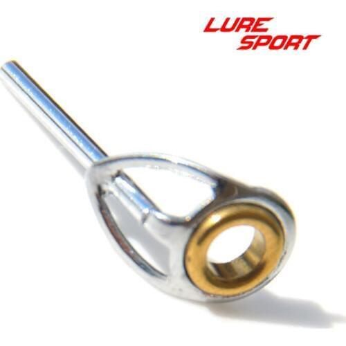 LureSport 10pc CHLTIT Top guide MicroSilver frame Black/Gold ring rod repair Rod Building component Repair DIY Accessory