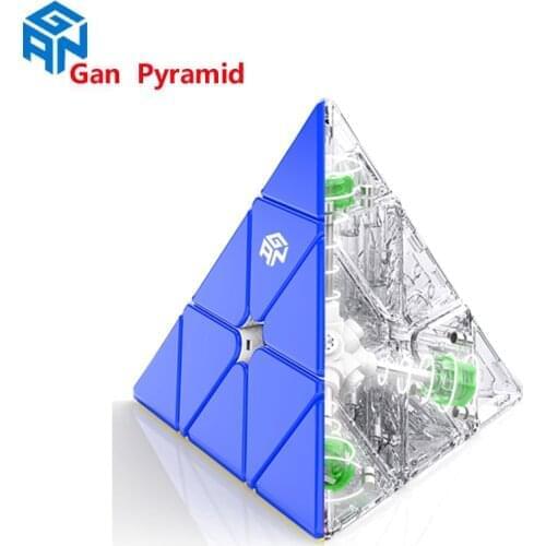 Gan Speed Magnetic 3x3 Pyramid Magic Cubes 3x3x3 M Stickerless Enhanced Core Positioning Puzzles Cubo Magico gans Game Toy Adult