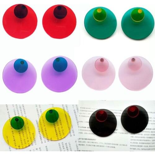 Trendy 6 Colors Cute Transparent Disk Acrylic Stud Earrings Female Fashion Simple Clear Big Stud Earrings For Women Party E18150