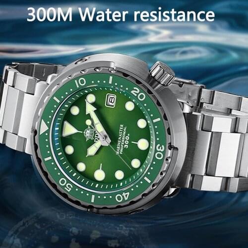 Addies Tuna 300m Dive Watch Ceramic bezel C3 Luminous Mens Wristwatch 316L Steel 1975 Sapphire NH35 Automatic Mechanical Watches