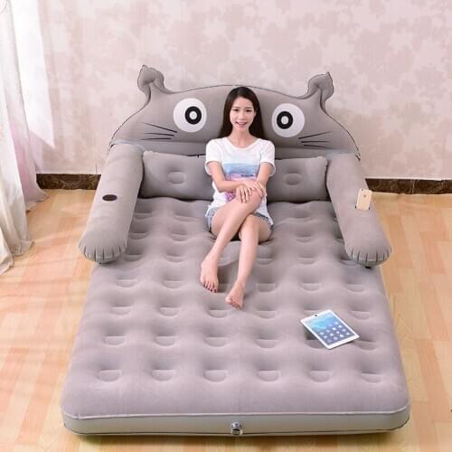 Inflatable Mattress Bed For Home Or Tourism Cartoon Air Bed Mattress Skin-friendly Lazy Sofa Tatami Folding Creative Bed