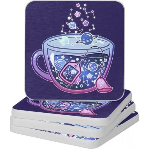 Galaxy Tea Natural Diatomite Square Round Coaster Resistant Water Cup Bonsai Mat Soap Toothbrush Pad Wholesale Diameter 10cm