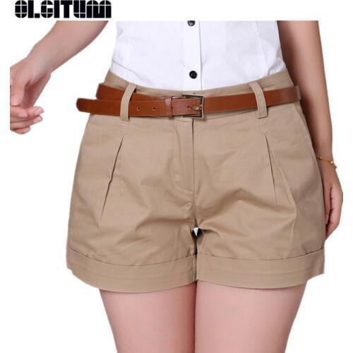 2020 New Hot Sale Korea Summer Woman Cotton Shorts New Fashion Design Lady Casual Short Trousers Solid Color PT031