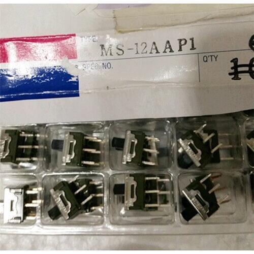 Original new 100% MS-12AAP1 6A 125V slide switch toggle switch 3pin 2gear ON-ON
