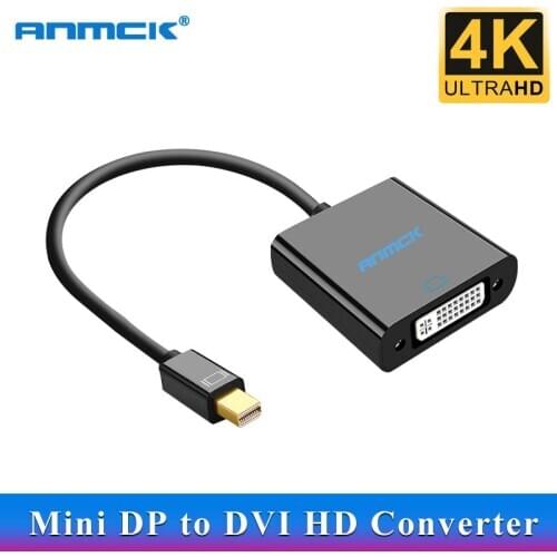 Mini Displayport to DVI Adapter Mini DP Male toDVI 24+1 female Converter Cable for HDTV Projector Laptop Display port Adapter