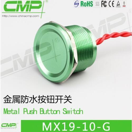 Piezoelectric switch IP68 Piezoelectric switch Metal Shell 19mm Push Button Switch Momentary