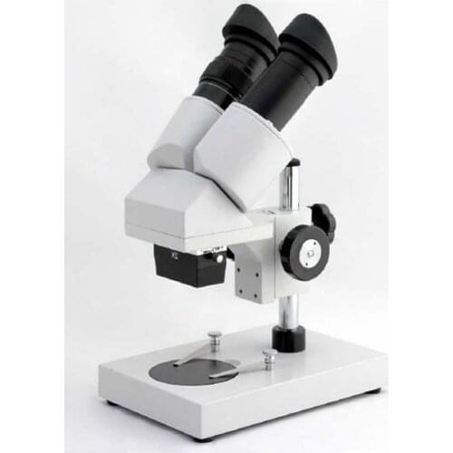 Special Offer---AmScope 20X Ultra-Compact Fixed-Lens Stereo Microscope with Reverse Angled Head, Metal Pillar Stand