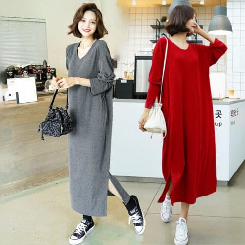 Large Size Bottoming Dress Spring And Summer Loose And Thin Over-The-Knee Long Skirt