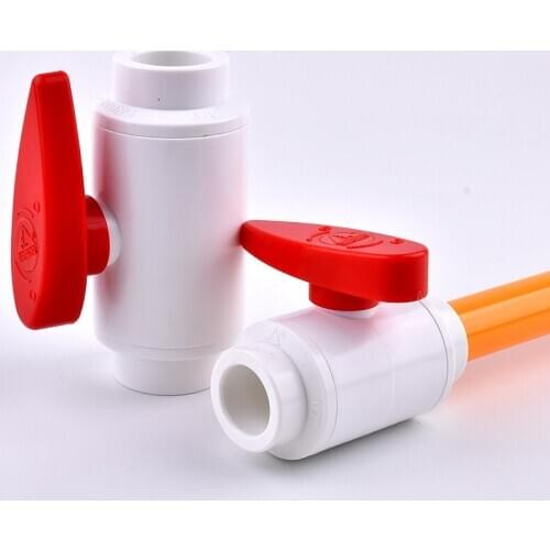 1PC 20~110mm PVC Pipe Globe Valve Socket Ball Valve Home Garden DIY Irrigation System Aquarium Fish Tank Connector Fittings