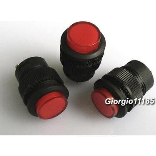 10pcs Self-Lock ON/OFF lock Push Switch Red yellow green R16-503A