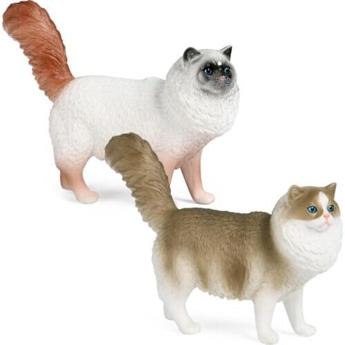 13*10*3 CM children simulation animal model toy plastic static domestic cat pet cat puppet solid scene decoration