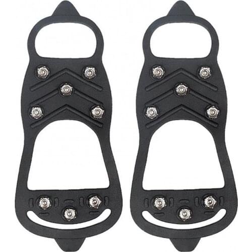2Pcs 8-tooth Ice Snow Ice Studs Grip Spikes Anti-Drop Shoe Cover Elastic Anti-Skid Ice Crampons Climbing Equipment for Hiking