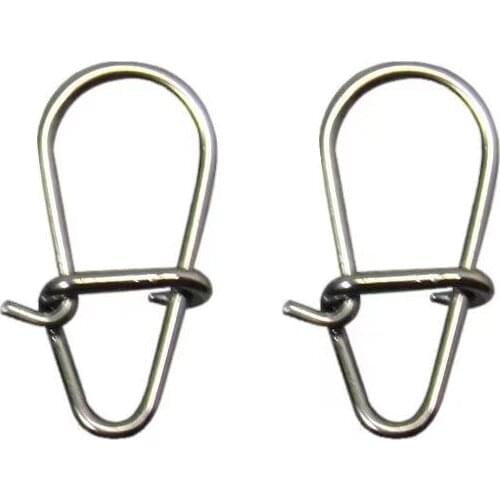 200pcs/packs Fishing Lure Swivel Snap Connector 8 Shape Ring Pear Shaped Reinforced Clip Pike Fishing Connector Accessories