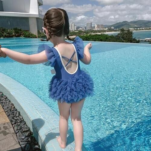 2020 New Toddler Infant Baby Girls Tutu Dress Swimsuit One-piece Floral Swimwear Swimming Costume Summer Cute Bikini