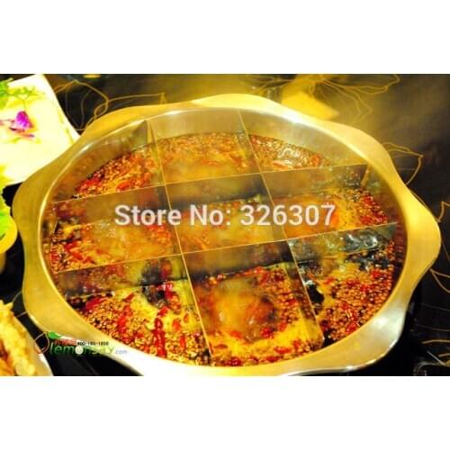 36cm Sichuan Chongqing China Nine Patch copper hot pot Mongolian Chinese charcoal pot copper handmade,fire pot