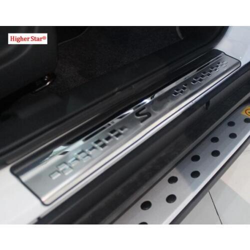 Higher star 4pcs car door sills scuff protection plate,pedal decoration protection bar with logo for Suzuki S-cross 2014-2017