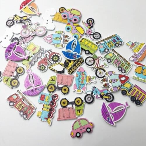 50PCS Mix Style Wooden Buttons Sewing Accessories Decoration Handmade Scrapbooking Craft DIY Scrapbooking Supplies WB596