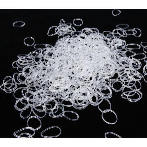 600pcs/pack Transparent Hair Elastic Rope Rubber Band for Women Girls Bind Tie Ponytail Holder Accessories Hair Styling Tools