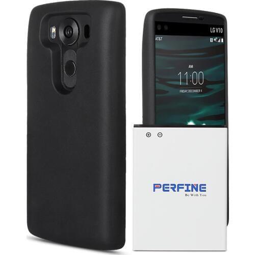 V10 Battery 6000mAh with Black Protective Case High Quality Replacement For LG VS990 H968 H900 H961N bl45b1f Extended Batteries