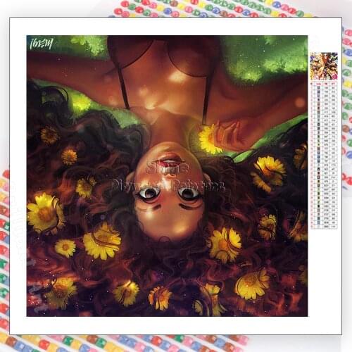 Diamond Painting Cartoon Green Field Fairy Princess Full Square Round 5D DIY Art Gift Embroidery Cross Stitch Mosaic Home Decor