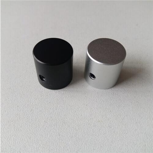 4pcs aluminum knob potentiometer knob 15*15*6mm Scrub potentiometer cap car knob switch cap Encoder for amplifier
