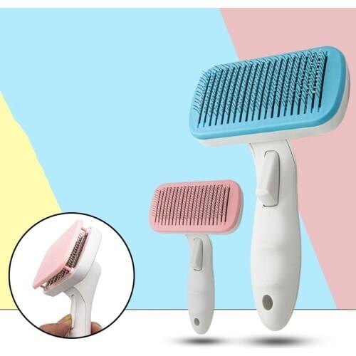 Pet Automatic Remove Hair Comb Cat Needle Brush Dog Brushes Knot Cat Comb Fur Cleaning Tool Steel Needle Cats Brush Pet Goods
