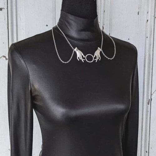 Witchy chain choker Witchy Hands Necklace Magical Necklace Hands Choker