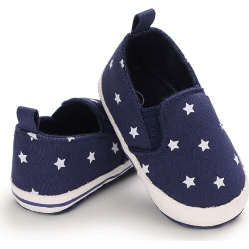 Baby Shoes For Newborn Print Stars First Walkers Baby Boy Girls Shoes Soft Sole Anti-slip toddler Crib fashion Shoes for kids