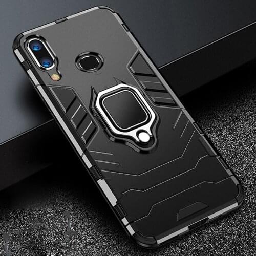 For Samsung Galaxy A10s Case Armor PC Cover Metal Ring Holder Phone Cases For Samsung A 10s SM-A107F/DS Cover Shockproof Bumper
