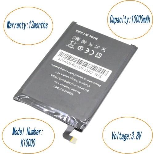 ISkyamS 10pcs/lot 10000mAh/ 38Wh K10000 Replacement Battery For Oukitel K10000 Good Quality Phone Batteries