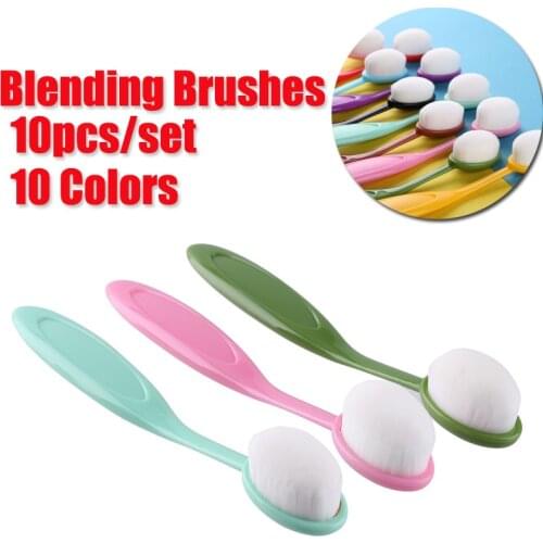 10Pcs/set Blending Brushes for Crafting Scrapbooking Card Handmade with Cover Lids