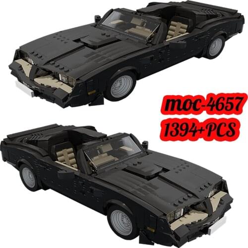 MOC Classic Color Cool Black Super Sports Car Racing Car Building Blocks Model Bricks Vehicle Children Speed Bricks Toys Gifts