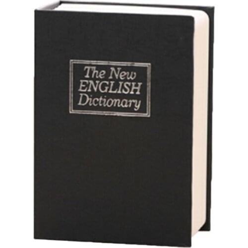 English Dictionary Shape Cash Money Saving Box Safe Book Coin Piggy Bank with Key Lock Hidden Secret Security