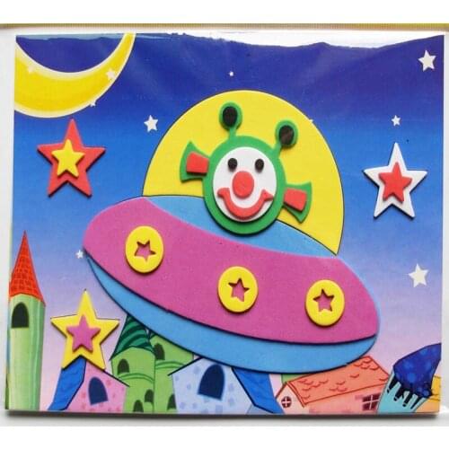 10/5Pcs 3D EVA Foam Sticker Puzzle Game DIY Cartoon Animal Learning Education Toys For Children Kids Multi-patterns Styles shool