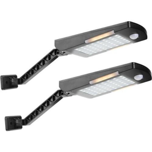 54LED solar wall light outdoor waterproof with three modes, used for safe lighting of home garden street courtyard Hot
