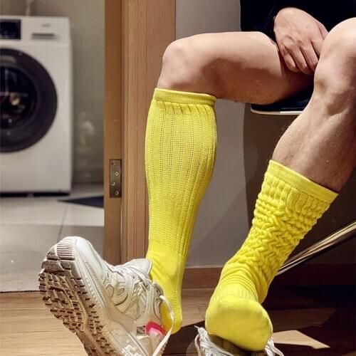 Socks calcetines solid long tube socks sweat sport socks men mens clothing calcetines hombre thread cotton basketball fashion