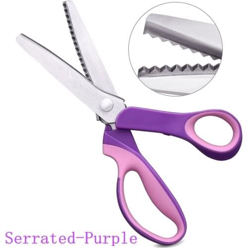New Pinking Shears Sewing Cut Dressmaking Tailor Leather Handicraft Fabric Upholstery Dressmaking Sewing Craft Scissors