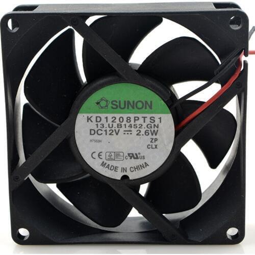 New original KD1208PTS1 12V 2.6W 8025 8CM 8CM chassis power supply cooling fan